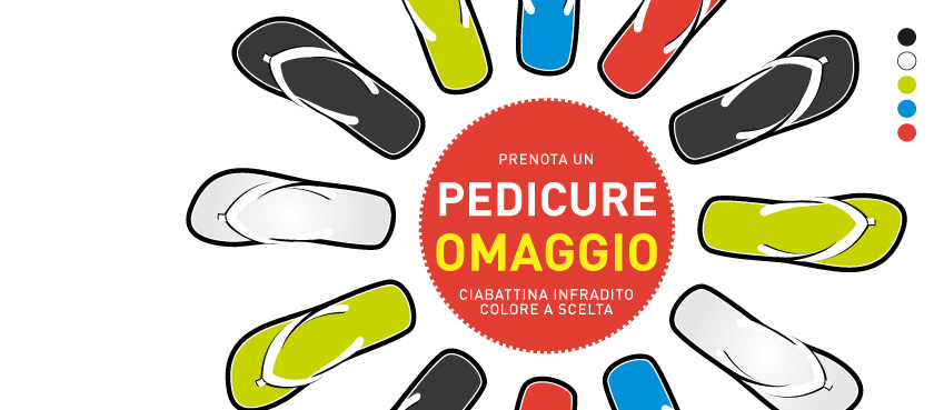 Infradito omaggio se prenoti un pedicure